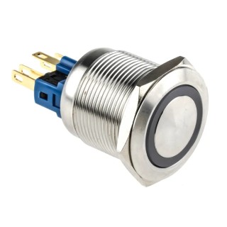 RS PRO Illuminated Push Button Switch, Latching, Panel Mount, 22 mm Cutout, SPDT, Green LED, IP65, IP67, 250 V ac 811-8503
