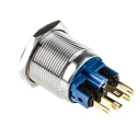 RS PRO Illuminated Push Button Switch, Latching, Panel Mount, 22 mm Cutout, SPDT, Green LED, IP65, IP67, 250 V ac 811-8503