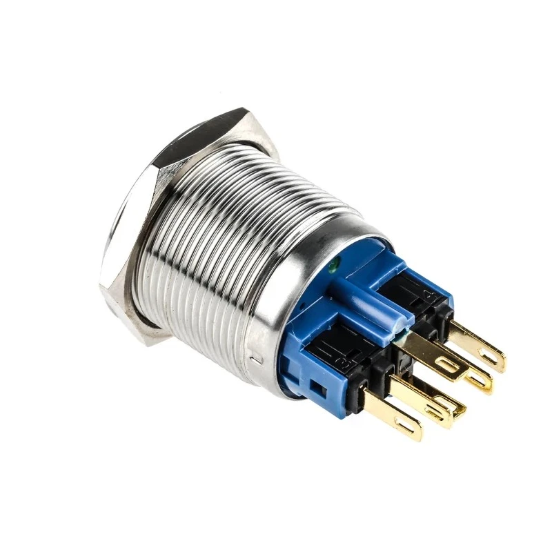 RS PRO Illuminated Push Button Switch, Latching, Panel Mount, 22 mm Cutout, SPDT, Green LED, IP65, IP67, 250 V ac 811-8503