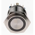 RS PRO Illuminated Push Button Switch, Latching, Panel Mount, 22 mm Cutout, SPDT, Blue LED, IP65, IP67, 250 V AC, 5A 811-8483