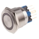 RS PRO Illuminated Momentary Push Button Switch 22 mm Cutout SPDT Red LED IP65 IP67 250 V AC 811-8544