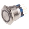 RS PRO Illuminated Momentary Push Button Switch 22 mm Cutout SPDT Red LED IP65 IP67 250 V AC 811-8544