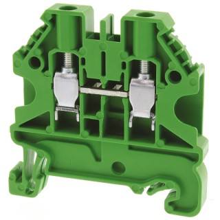 Wieland WT 4 Series Feed Through Terminal Block Green, 1-Level, 2 Positions, Screw Termination, 1kV, 32A ATEX 58.504.0055.7