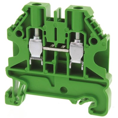 Wieland WT 4 Series Feed Through Terminal Block Green, 1-Level, 2 Positions, Screw Termination, 1kV, 32A ATEX 58.504.0055.7