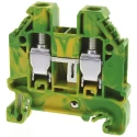 Wieland WT 6 PE Series Earth Terminal Block Yellow Green 1-Level 2-Positions Screw Termination 1kV 8mm Pitch 58.506.9055.0