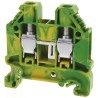 Wieland WT 6 PE Series Earth Terminal Block Yellow Green 1-Level 2-Positions Screw Termination 1kV 8mm Pitch 58.506.9055.0