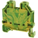Wieland WT 6 PE Series Earth Terminal Block Yellow Green 1-Level 2-Positions Screw Termination 1kV 8mm Pitch 58.506.9055.0