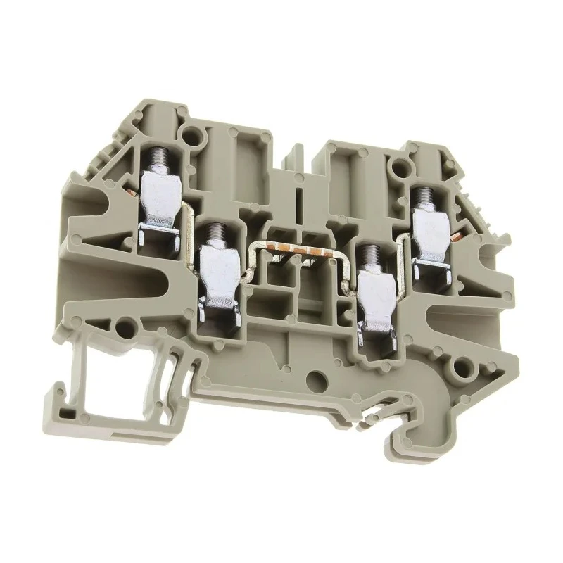 Wieland 2 Series WT 4 D2/2 Feed Through Terminal Block Grey, 10AWG to 26AWG, 1-Level, Screw Termination, 500V 58.504.5155.0