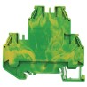 Wieland Earth Terminal Block Green Yellow 2-Level Screw Connection 26 AWG to 10 AWG 800V WT 4 E PE 58.504.9255.0
