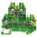 Wieland Earth Terminal Block Green Yellow 2-Level Screw Connection 26 AWG to 10 AWG 800V WT 4 E PE 58.504.9255.0