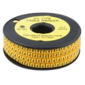 RS PRO EC Slide-On Cable Marker, Black, Pre-printed "4", Yellow PVC, 3.6-7.4 mm Cable Diameter, 5 mm Length 812-0941