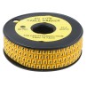 RS PRO EC Slide-On Cable Marker, Black, Pre-printed "4", Yellow PVC, 3.6-7.4 mm Cable Diameter, 5 mm Length 812-0941