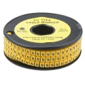RS Pro EC Slide-On Cable Marker Black, Pre-printed "N", Fits 3.6 mm to 7.4 mm Cable Diameter, Yellow PVC Material 812-1010