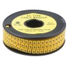 RS Pro EC Slide-On Cable Marker Black, Pre-printed "N", Fits 3.6 mm to 7.4 mm Cable Diameter, Yellow PVC Material 812-1010