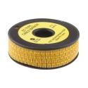 RS PRO EC Slide-On Cable Marker Black Pre-printed "U" for 3.6 mm to 7.4 mm Cable, Yellow, Polyvinyl Chloride 812-1035
