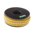 RS PRO Slide-On Cable Marker, Black Legend "3", Yellow Polyvinyl Chloride, 7 mm Max Cable Diameter, 3.5 mm Min 812-1082