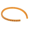 RS PRO Snap-On Cable Marker Black Pre-Printed Legend 4 for 3.0-3.4 mm Cable Orange Polyamide 6 812-1262