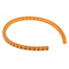 RS PRO Snap-On Cable Marker Black Pre-Printed Legend 4 for 3.0-3.4 mm Cable Orange Polyamide 6 812-1262