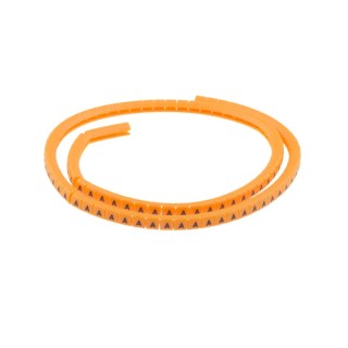 RS PRO Snap-On Cable Marker Black Pre-Printed A Polyamide 6 Orange 3-4 mm Cable Diameter 812-1284