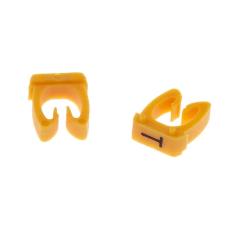 RS PRO Clip-On Cable Marker Yellow Polyamide 66 with Pre-printed N to Z Legend 812-1237