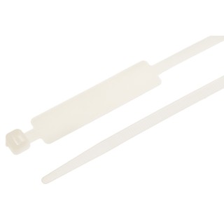 RS PRO Cable Marker Natural Polyamide 66 300mm Length 4.8mm Width 82mm Max Cable Diameter 812-1552