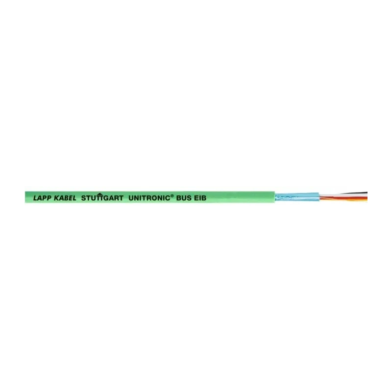 Lapp UNITRONIC BUS EIB Data Cable, 2 Cores, 0.8 mm² CSA 18 AWG, Screened, 100 m, Green Polyvinyl Chloride Sheath 2170240