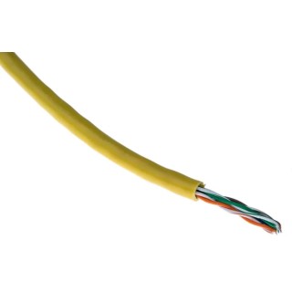 RS PRO Cat5 Ethernet Cable Stranded Unshielded PVC Jacket, 50 m Length, Yellow Jacket Cat5 60881