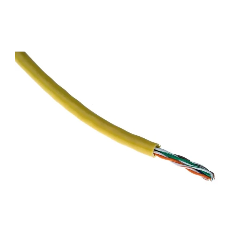 RS PRO Cat5 Ethernet Cable Stranded Unshielded PVC Jacket, 50 m Length, Yellow Jacket Cat5 60881