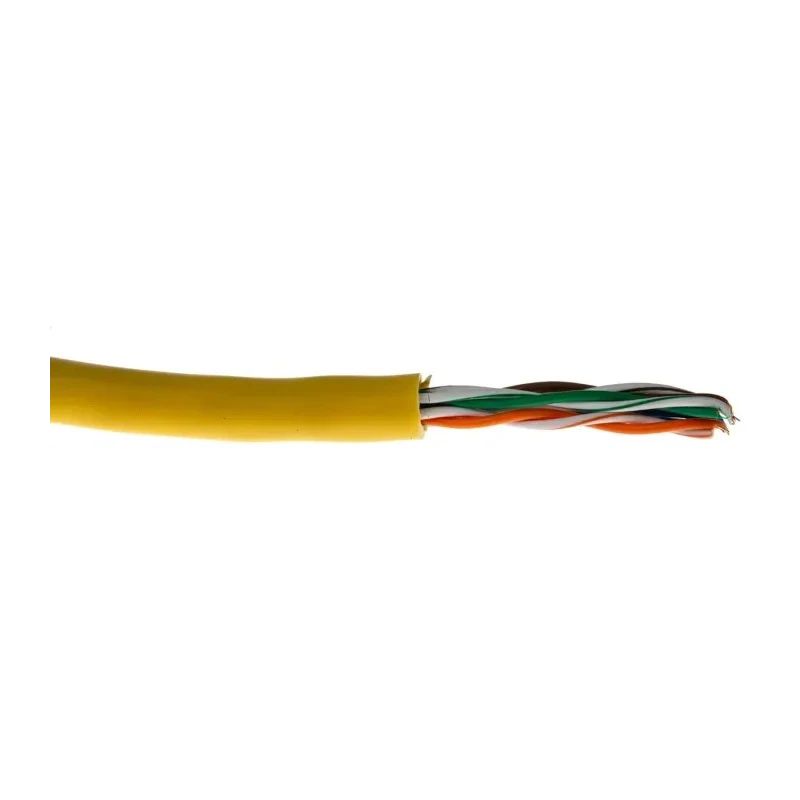 RS PRO Cat5 Ethernet Cable Stranded Unshielded PVC Jacket, 50 m Length, Yellow Jacket Cat5 60881