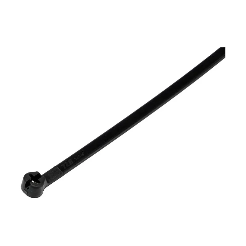 Thomas & Betts Non-Releasable Cable Tie, Nylon 66, 185.67 mm Length x 4.8 mm Width, Black, Halogen 7TAG009640R0002 TY25MX-A