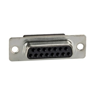FCT from Molex 15 Way Straight 2.84 mm Pitch Cable D-Sub Connector with Flange Female FL15S7-K121 / 1727040002