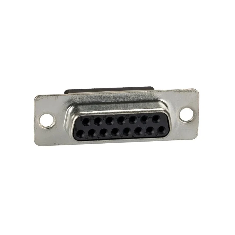 FCT from Molex 15 Way Straight 2.84 mm Pitch Cable D-Sub Connector with Flange Female FL15S7-K121 / 1727040002