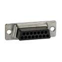 FCT from Molex 15 Way Straight 2.84 mm Pitch Cable D-Sub Connector with Flange Female FL15S7-K121 / 1727040002