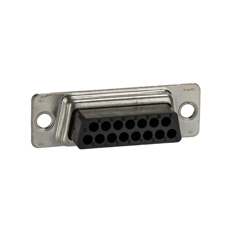 FCT from Molex 15 Way Straight 2.84 mm Pitch Cable D-Sub Connector with Flange Female FL15S7-K121 / 1727040002