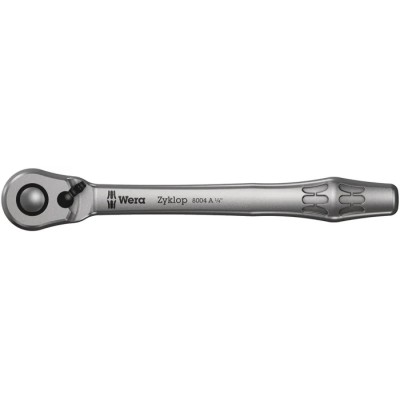 Wera Zyklop 1/4 in Ratchet with Ratchet Handle, 141mm Overall 05004004001