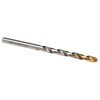 Dormer High Speed Steel Tin Twist Drill Bit, 5.5mm Shank Size, 93mm Overall Length, 4 Flutes, Titanium Nitride A002S5.5