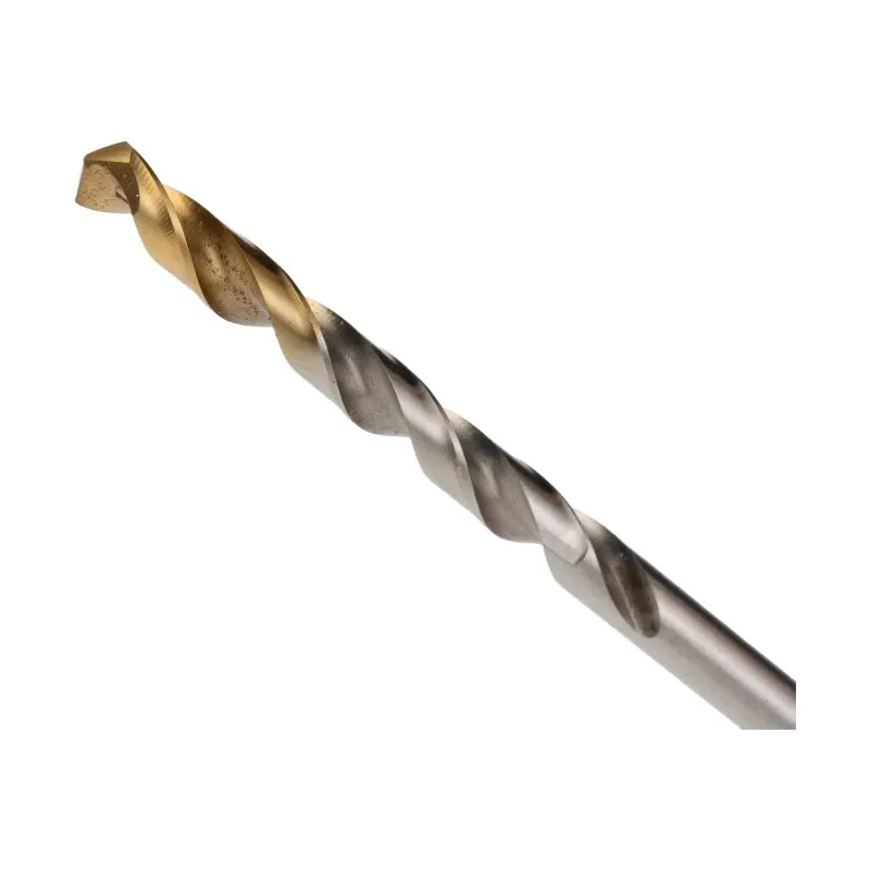 Dormer High Speed Steel Tin Twist Drill Bit, 5.5mm Shank Size, 93mm Overall Length, 4 Flutes, Titanium Nitride A002S5.5
