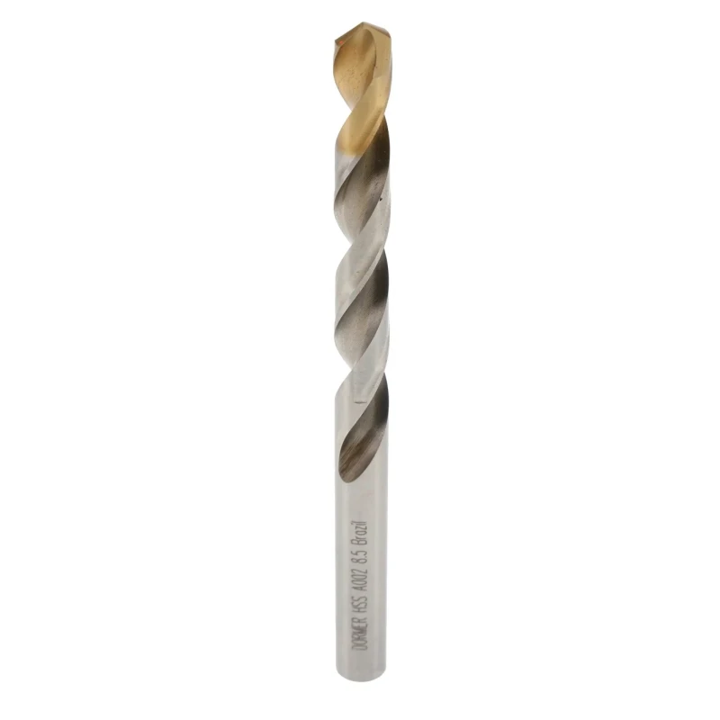 Dormer High Speed Steel Tin Drill Bit 8.5mm Diameter 117mm Overall Length Titanium Nitride Coated A002S8.5