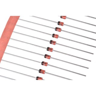 Vishay 1.62 V 1.3 W General Purpose Single Zener Diode Through Hole 2-Pin DO-41 ZPY62-TR