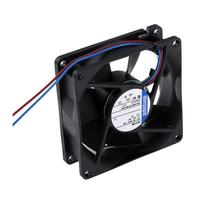 ebm-papst 8400 N Series Axial Fan, 24V DC, 1.4 W Power, 58 m³/h Airflow, IP20, 80 mm x 25 mm x 25 mm 