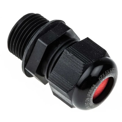 Kopex-EX Black Nylon Cable Gland M20 Thread Size 6 mm to 12 mm Cable Diameter IP68 IP66 7TCA297180R0007 EXCGM20SL