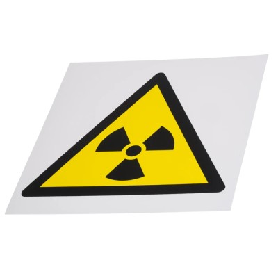 RS PRO Hazard Warning Sign Radiation Symbol Plastic 200mm x 200mm ISO 7010 813-4574