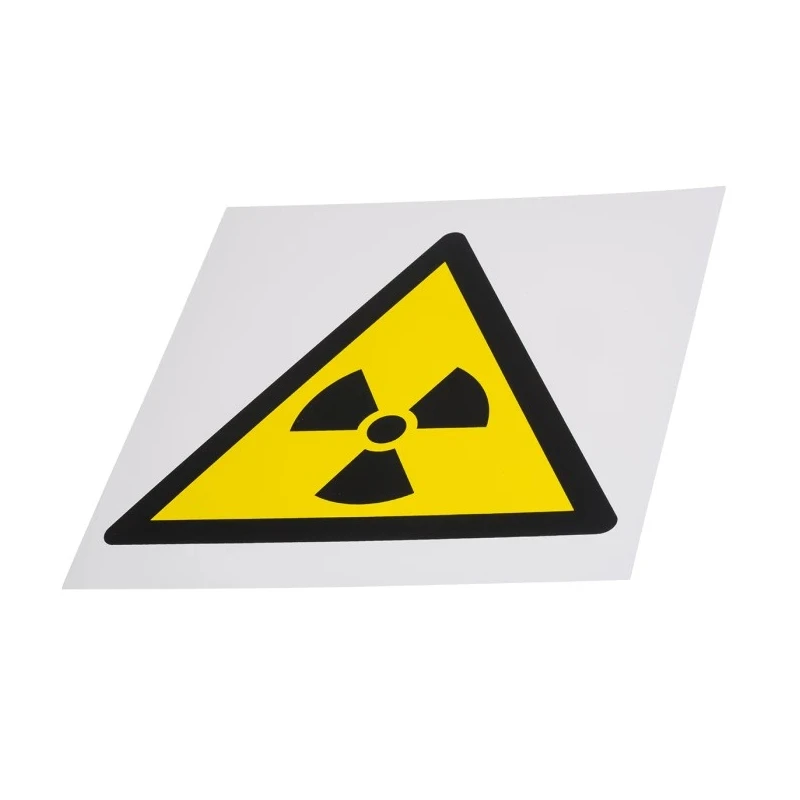 RS PRO Hazard Warning Sign Radiation Symbol Plastic 200mm x 200mm ISO 7010 813-4574