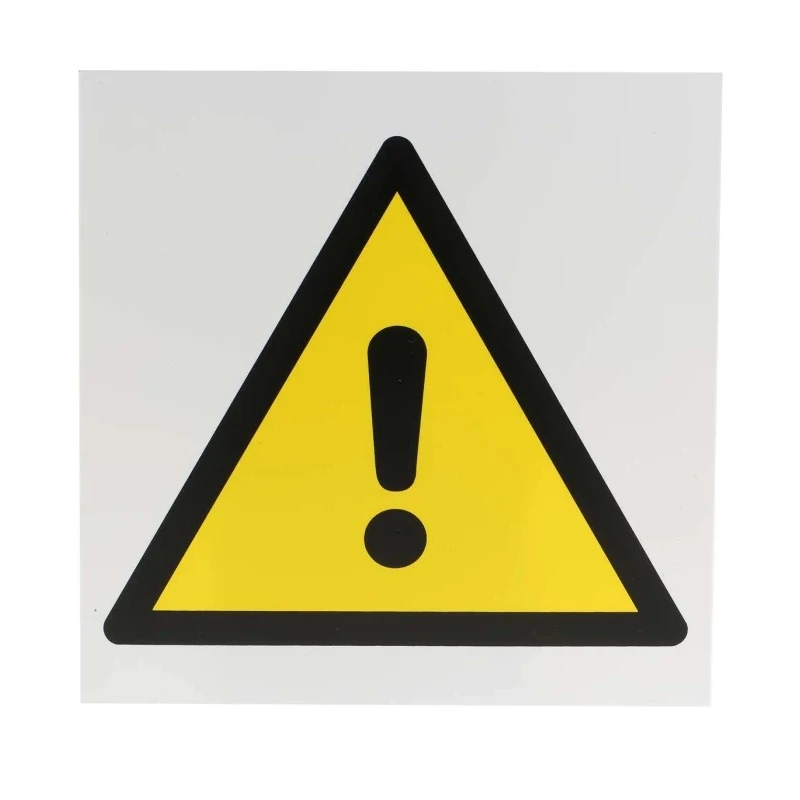 RS PRO Hazard Warning Sign, Plastic, ISO 7010 Standard, 200mm x 200mm, Yellow/White/Black 813-4542