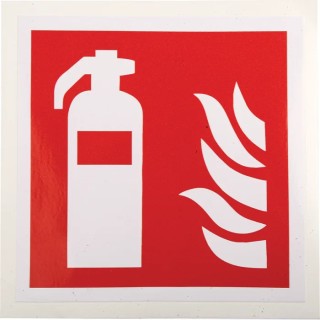 RS PRO Vinyl Fire Safety Sign Fire Extinguisher Sign Label Self-Adhesive 813-4514