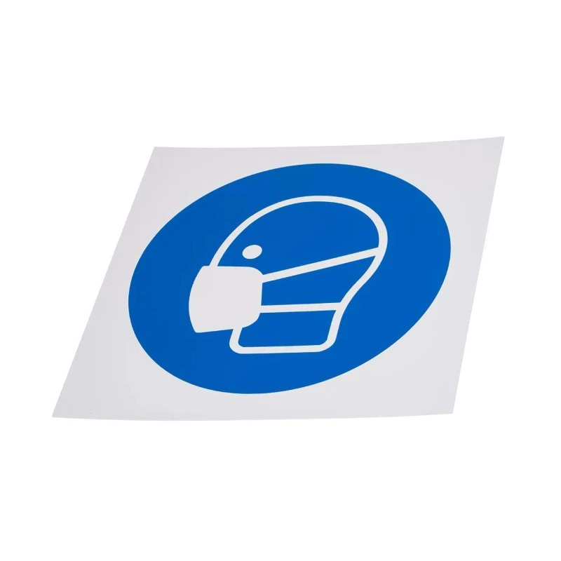 RS PRO Plastic Mandatory Sign Mask Sign 200mm x 200mm ISO 7010 Standard 813-4606