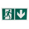 RS PRO Plastic Non-Illuminated Emergency Exit Down Sign Label 150mm x 300mm 813-4631