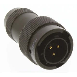 Amphenol Limited Brass Straight 3 Way Cable MIL Spec Circular Connector Male Contacts Shell Size 12 62GB-16J12-03PN