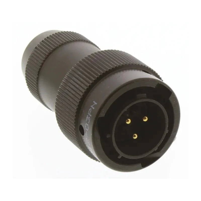 Amphenol Limited Brass Straight 3 Way Cable MIL Spec Circular Connector Male Contacts Shell Size 12 62GB-16J12-03PN