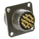 Amphenol Limited Brass Straight 14 Way Flange MIL Spec Circular Connector Female Olive Drab 62GB-50T12-14SN